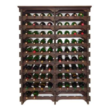 Imagem de Adega Vinho Madeira 80 Garrafas Tipo Mesa Cor Imbuia C08 Cevey Adegas 