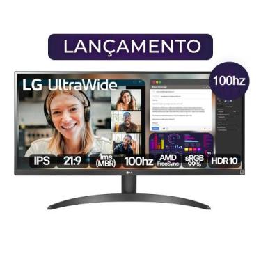 Imagem de Monitor LG 29 UltraWide 29WQ500B Tela IPS, Full HD, 1ms MBR, 100Hz, AM
