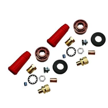 Imagem de DKJ50-70 TIG Conector de solda Conjunto de plugue e soquete de corte a plasma cobre e borracha isolante 2 vermelho