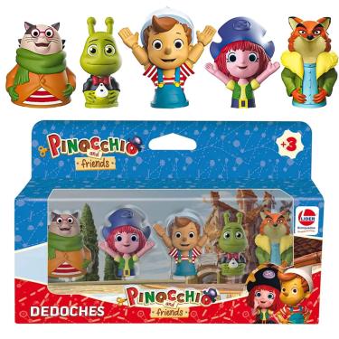 Imagem de Dedoches Pinóquio Brinquedo Em Vinil Personagens Miniaturas Historinha Com Fantoche De Dedo - Líder Brinquedos
