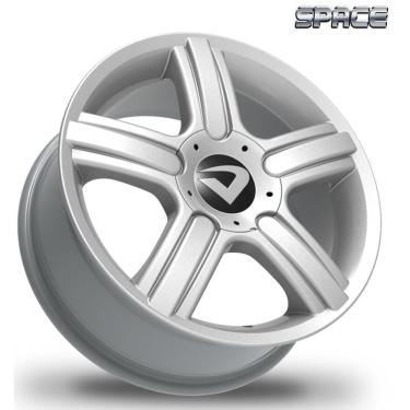 Imagem de Roda Aro 17 X 6 Space Prata Brilhante Furação 4X100Mm