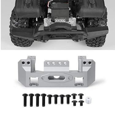 Imagem de JGGZONE Aluminum Front Bumper Mount Servo Mount Silver Compatible with Tra-xxas TRX-4 TRX4 1/10 RC Crawler Car Scale & Trail Truck