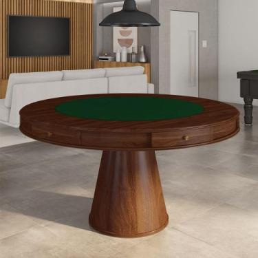 Imagem de Mesa de Jogos Carteado 6 Lugares Bellagio com Gavetas e Tampo Reversív