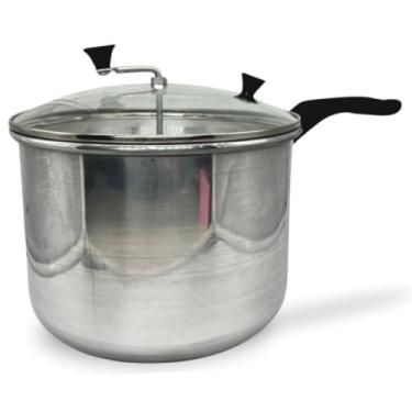 Imagem de Panela Pipoqueira Alumínio Color N°20 4 Litros Com Tampa de Vidro(polido)
