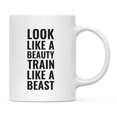 Imagem de Andaz Press Gym Workout Fitness Caneca de café Coleção, Beauty Beast