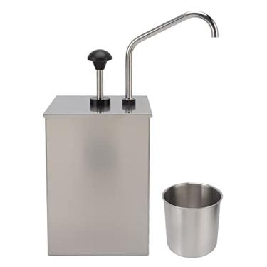 Imagem de Molho de molho de soja Dispensador de xarope para dispensador de bomba de condimento Pumping Pumping Pressioned Molhed Dispenser Bomba para restaurantes Cozinhas de aço inoxidável