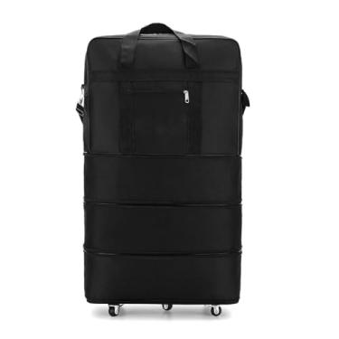 Imagem de Mala dobrável expansível colapsível rolling viagens bagagem saco de água resistente a água oxford pano para homens mulheres tamanho de viagem sml (M)