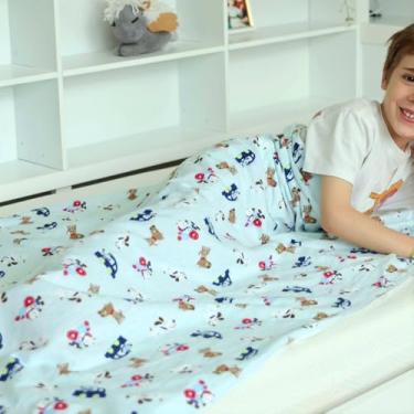 Imagem de Cobertor infantil de algodão macio com estampa de cães e carros fofos, respirável e leve para meninos e meninas, perfeito para primavera, verão, outono, 101,6 x 152,4 cm