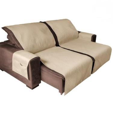 Imagem de Protetor Capa De Sofá Impermeável 1,80m x 2,40m Matelado Para Sofá Retrátil(Bege)