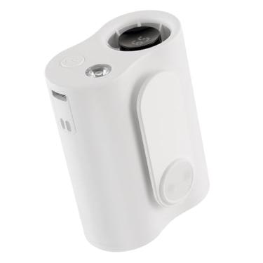 Imagem de XLWLLNJ Fã de cintura portátil Fan de refrigeração pessoal Função de iluminação LED, 5 velocidades ajustáveis, para executar esportes de camping de pilotagem, Branco