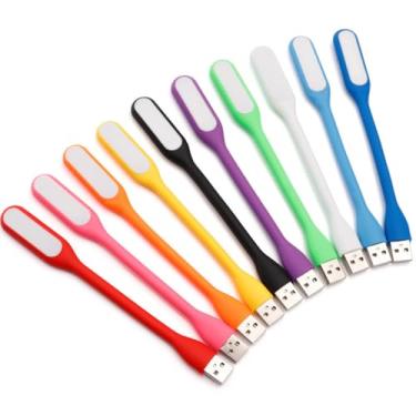Imagem de Kit 2 Mini Luminária LED Portátil USB para Notebook e Leitura, Mini Lanterna- QH Shopp