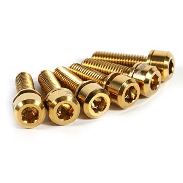 Imagem de Yctze 6 Peças de Parafusos de Liga de Titânio M5x18mm Com Conjunto de Arruelas para Haste de Bicicleta de Mountain Bike, BMX, Peças de Pinça de Freio, M5x20mm Especializados,