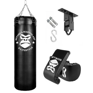 Imagem de Kit Luta Gorilla - Saco de Pancada 120cm + Luvas Bate Saco - Muay Thai + Suporte de Teto Chumbador Parabolt para Boxe