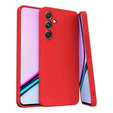 Imagem de Capa Case PREMIUM Compatível Samsung_ Galaxy A56 Silicone Macio Interior Aveludado - Proteção De Câmera (VERMELHO)