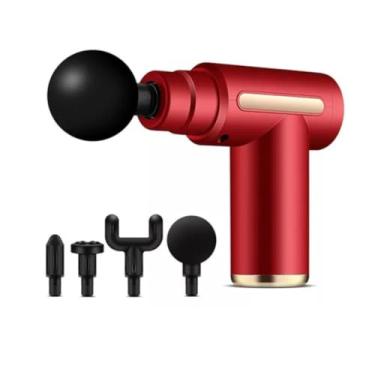 Imagem de Pistola Massageadora Elétrica para Massagem Miofascial, Portátil, Corporal (Vermelho)