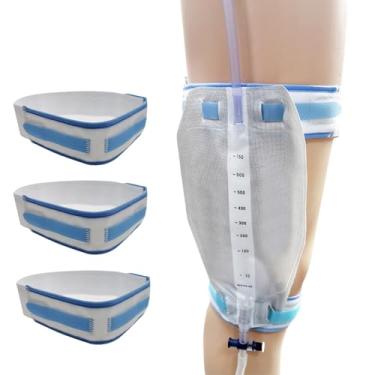 Imagem de WEEOATAR Kit com 3 unidades de suporte para tubo de nefrostomia, kit de cateter Foley, antiderrapante, seguro, cateter urinário com adesivos mágicos (azul)