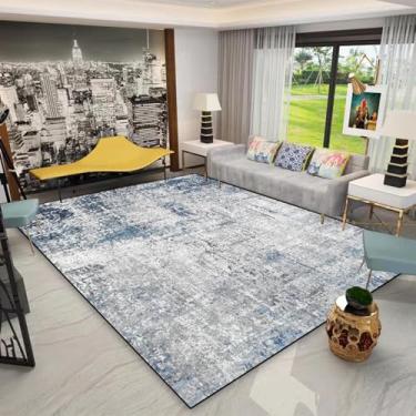 Imagem de Tapetes geométricos modernos de cores claras para sala de estar, decoração de casa, tamanho grande, tapetes macios para quarto e sala de estar (200 x 300 cm, 78,7 x 118 pol./flanela-1)