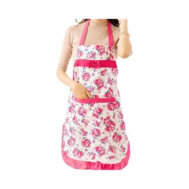 Imagem de Avental de Lona Floral Impermeável e Respirável - Resistente a Óleo - 
