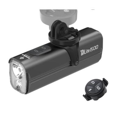 Imagem de TOWILD DLite1500 Luzes de bicicleta para passeios noturnos, luz frontal superbrilhante, à prova d'água, farol de bicicleta para montanha, estrada, ciclismo