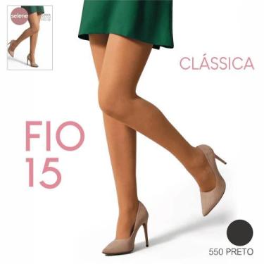 Imagem de Meia Calça Selene Fio 15 Classica 9020.001, Preto, P