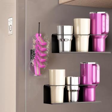 Imagem de Suporte de copo magnético Stanley, organizador de garrafa de água para copo Stanley de 1,134 g com alça, fixação magnética forte, desmontagem flexível, ideal para painel esmaltado de cozinha e