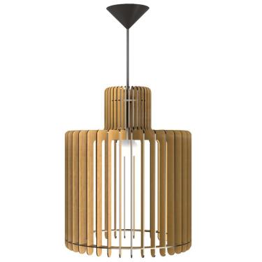 Imagem de Luminária Teto Tipo Pendente Drink Mdf Completa - Cor:mdf Cru