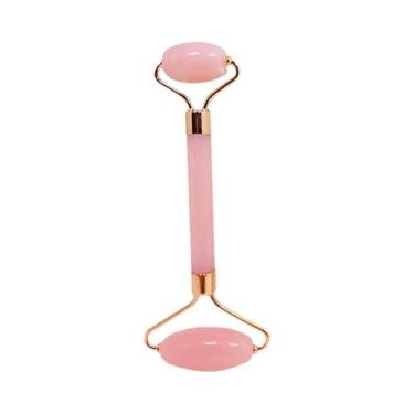 Imagem de Rolo Massageador Facial Rosa De Cabeça Dupla Bastão De Beleza Em Forma