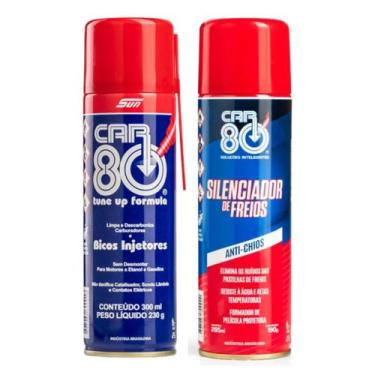 Imagem de Kit Spray Descarbonizante E Silenciador De Freio Car80