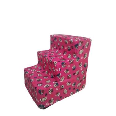 Imagem de ESCADINHA PET PARA CÃES E GATOS DE PEQUENO PORTE 3 DEGRAUS E 2 DEGRAUS - DE ESPUMA - RAMPA