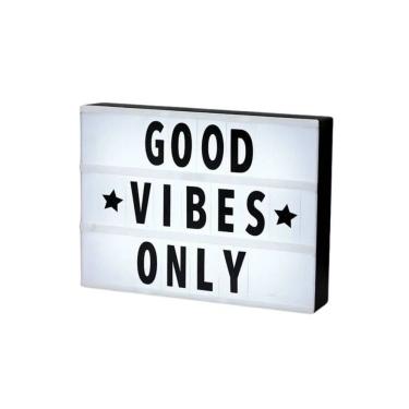 Imagem de Caixa Luminária Vintage Para Frases E Mensagem Com 96 Placas