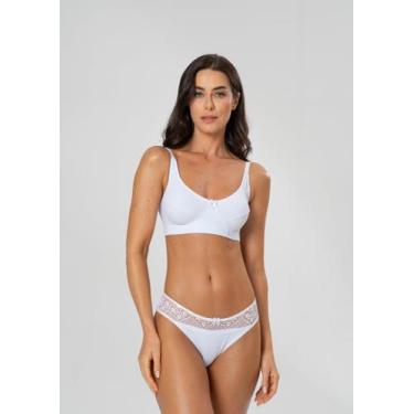 Imagem de Conjunto Sutiã Sem Bojo e Calcinha Tradiciona de Microfibra - Gimara, 