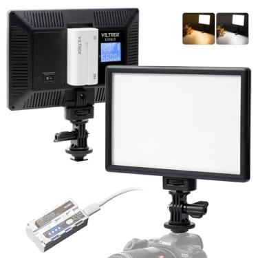 Imagem de Painel de luz LED VILTROX L116T RA CRI95, painel de luz de vídeo de LED 3300K-5600K, tela LCD, temperatura de cor e brilho podem ser ajustados com bateria de lítio NP-F550