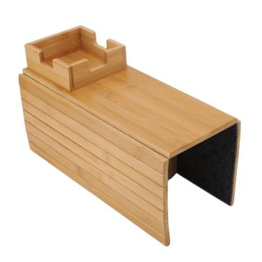 Imagem de TOPINCN Mesa do Apoio do Braço sofá, Bandeja de Braço sofá Com Suporte de Copo de, Mesa de Dobrável de Bandeja Multifuncional Anti -slip para Bebidas para