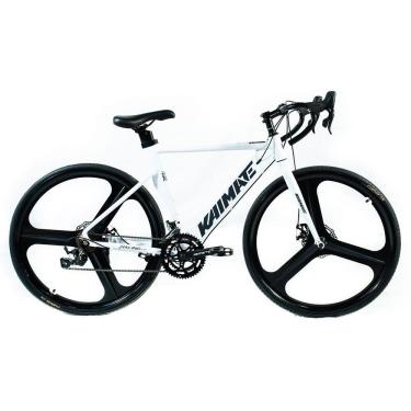 Imagem de Bicicleta Speed Aro 700 Bike 16V AeroEdge Roda Liga de Alumínio Magnésio Freio a Disco Quadro Alumínio Resistente Leve Cor Branco - WCT FITNESS