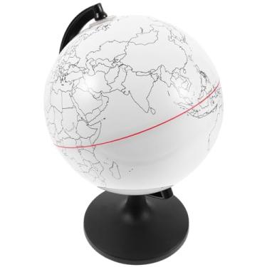 Imagem de Operitacx Globos Geográficos Com Suporte, Coloridos Diy, Mapa-Múndi Em Branco, Modelo De Globo Inacabado Para Decoração Mesa Sala Aula Professor Geografia