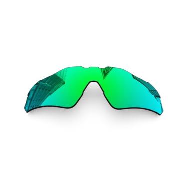 Imagem de Lentes de reposição polarizadas de 1,6 mm para óculos de sol Oakley Radar EV Path OO9208, proteção UV, lentes espelhadas escuras, peças de reparo e kit (verde jade)