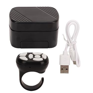 Imagem de MUNEFE REMOTO REMOTE ROLOLING RINGS, ANELOS REMOTOS DE CAMANHA, Turner de página remota, adequada para assistir filmes, aulas on -line, etc. (Preto)