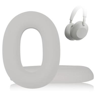 Imagem de Adhiper Capas de silicone para fones de ouvido Sony WH-1000XM6, acessórios XM6, capa protetora de silicone, à prova de suor e facilmente lavável - prata platinada