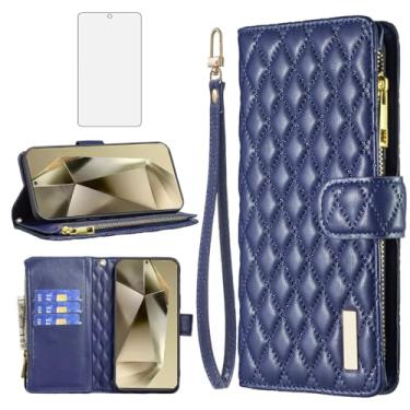 Imagem de Asuwish Capa de telefone para Samsung Galaxy S24 Ultra 5G capa carteira com protetor de tela de vidro temperado e suporte de cartão de crédito flip de couro acessórios para celular S24Ultra 24S S 24