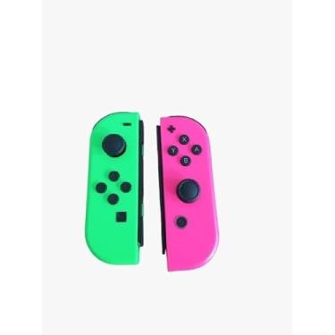 Imagem de Controle Joystick Sem Fio N Switch Joy-con (l)/(r) Sem a Alça do Joy-Con. (Rosa e Verde)