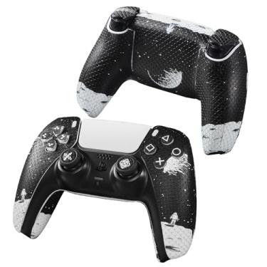 Imagem de Yiodelu Gaming Controller grip tape sticker for PlayStation 5 (PS5) Controller, full wrap coverage, anti-slip sweat absorption, personalised design Full Wrap (Astronauts Pattern)