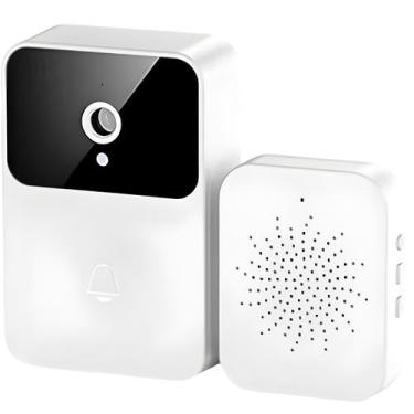 Imagem de Campainha Câmera Wi-Fi Sem Fio Interfone Inteligente Áudio - Sem Marca