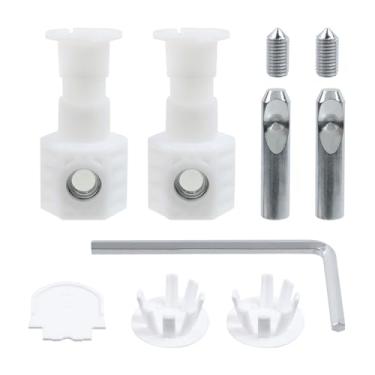 Imagem de LC LICTOP Kit de parafusos de fixação de vaso sanitário pendurados na parede, parafusos de montagem zincados para instalação segura, acessórios de ferragens de pré-bloqueio automático para luminárias