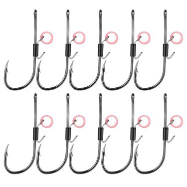 Imagem de Anzóis para Camarão,Isca para Achigã Bagre | Kit de 10 Anzóis Duráveis para Pesca em Água Doce de Variados Peixes como Bagre Bass e Truta em Lagos e e durante Atividades