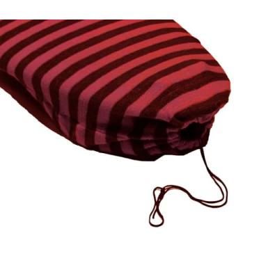 Imagem de DORSAL Capa de meia para prancha de surfe - Bolsa protetora ultraleve para o dia a dia para sua prancha de surfe, poliéster elástico vermelho e cinza, 1,88 m