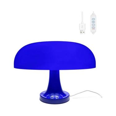 Imagem de Candeeiro De Mesa De Cogumelo Laranja Minimalista Moderno Design Dinam