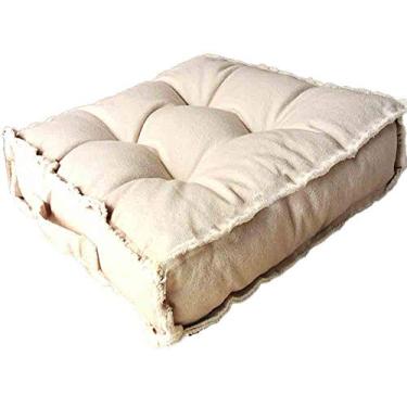 Imagem de Verpert Almofadas de assento quadradas grossas para assoalho, almofada de meditação grossa e sólida para sentar no chão, almofada de tatame para convidados ou crianças lendo recanto, ioga, sala de