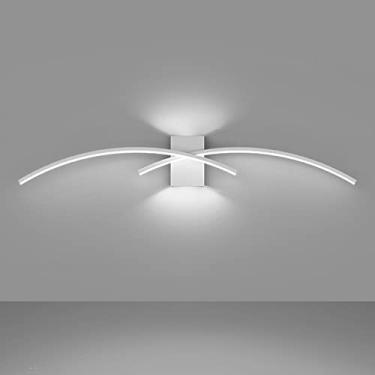 Imagem de Iluminação De Arandela De Parede De Linha Led Lâmpada De Parede Minimalista Arandelas De Parede De Sala De Estar Luzes De Lavagem De Parede Internas Para Decoração De Es, White-6000k