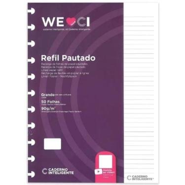 Imagem de Bloco Refil Grande Pautado 90gr com 50 folhas - Caderno Inteligente