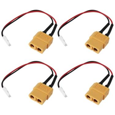 Imagem de Create idea 4 peças XT60 fêmea para Molex 51006 fêmea conectores adaptador para RC barco carro avião, 10 cm 26 AWG fio